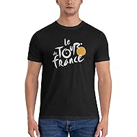 Tour De France T-Shirt Men Casual Top Round Collars Short Sleeve Tops