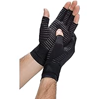 Copper Fit Black Compression Gloves 1 pk