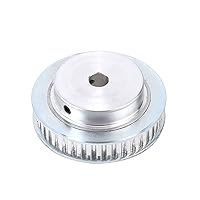 Fielect Aluminium Alloy XL 40 Teeth 10mm Inner Bore Diameter Timing Belt Pulley Flange Synchronous Wheel Silver Tone for 3D Printer CNC 1Pcs