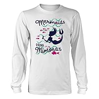 Mermaids Drink Mimosas #351 - A Nice Funny Humor Men's Long Sleeve T-Shirt