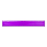Alumicolor Aluminum Office Ruler, 12IN, Purple