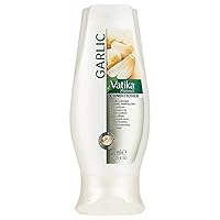 Dabur Vatika Naturals Conditioner, Natural Moisturizing Hair Conditioner for Women with All Hair Types - Long, Curly, Dry, or Color-Treated Hair - Scalp Hydrating Moisturizer (400ml Bottle, Garlic)