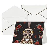 12 Pack Thinking of You Cards with Envelopes Guitar Pepper Sugar Skull Greetings Cards Blank Cards for All Occasions Birthday Wedding Thank You Encouragement Note Cards