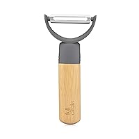 Full Circle Peel Good Collection Y Peeler – Bamboo and Stainless Steel Fruit and Vegetable Peeler – Removable Swivel Head - Kitchen Tool for Squash, Sweet Potatoes and More