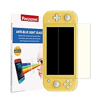 Pavoscreen Anti-Blue Light Tempered Glass for Nintendo Switch Lite, Reduce Eyes Fatigue,Transparent HD Clear, Anti-Scratch and Anti-Fingerprint Screen Filter Fit Nintendo Switch Lite 2019