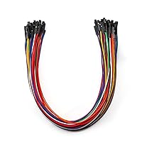 Chanzon 40pcs 30cm Long Female to Female Header Jumper Wire Dupont Cable Line Connector 40 pin Solderless Multicolored for Arduino Raspberry pi Electronic Breadboard Protoboard PCB Board