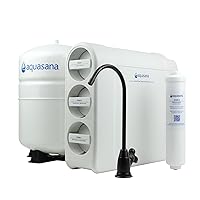 Aquasana SmartFlow™ Reverse Osmosis Water Filter System - High-Efficiency Under Sink RO Removes up to 99.99% of 90 Contaminants, Including Fluoride, Arsenic, Chlorine, and Lead - Matte Black Faucet