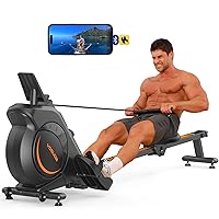 YOSUDA Magnetic/Water Rowing Machine 350 LB Weight Capacity - Foldable Rower for Home Use with Bluetooth, App Supported, Tablet Holder and Comfortable Seat Cushion