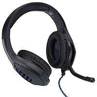Headphone with Microphone, Head Band Type Gaming Headphone, Laptop Computer for PC Tablets (Black Blue)