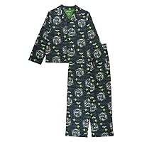 Disney Boys' Toy Story 2-Piece Loose-fit Button Down Pajama Set, Soft & Cute for Kids