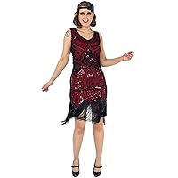 Ro Rox Great Gatsby 1920's Cocktail Party Sequin Tassel Flapper Dress Vintage