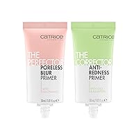 Catrice | Perfector Poreless Primer & Corrector Anti-Red Primer Bundle | Full Coverage Makeup | Vegan & Cruelty Free