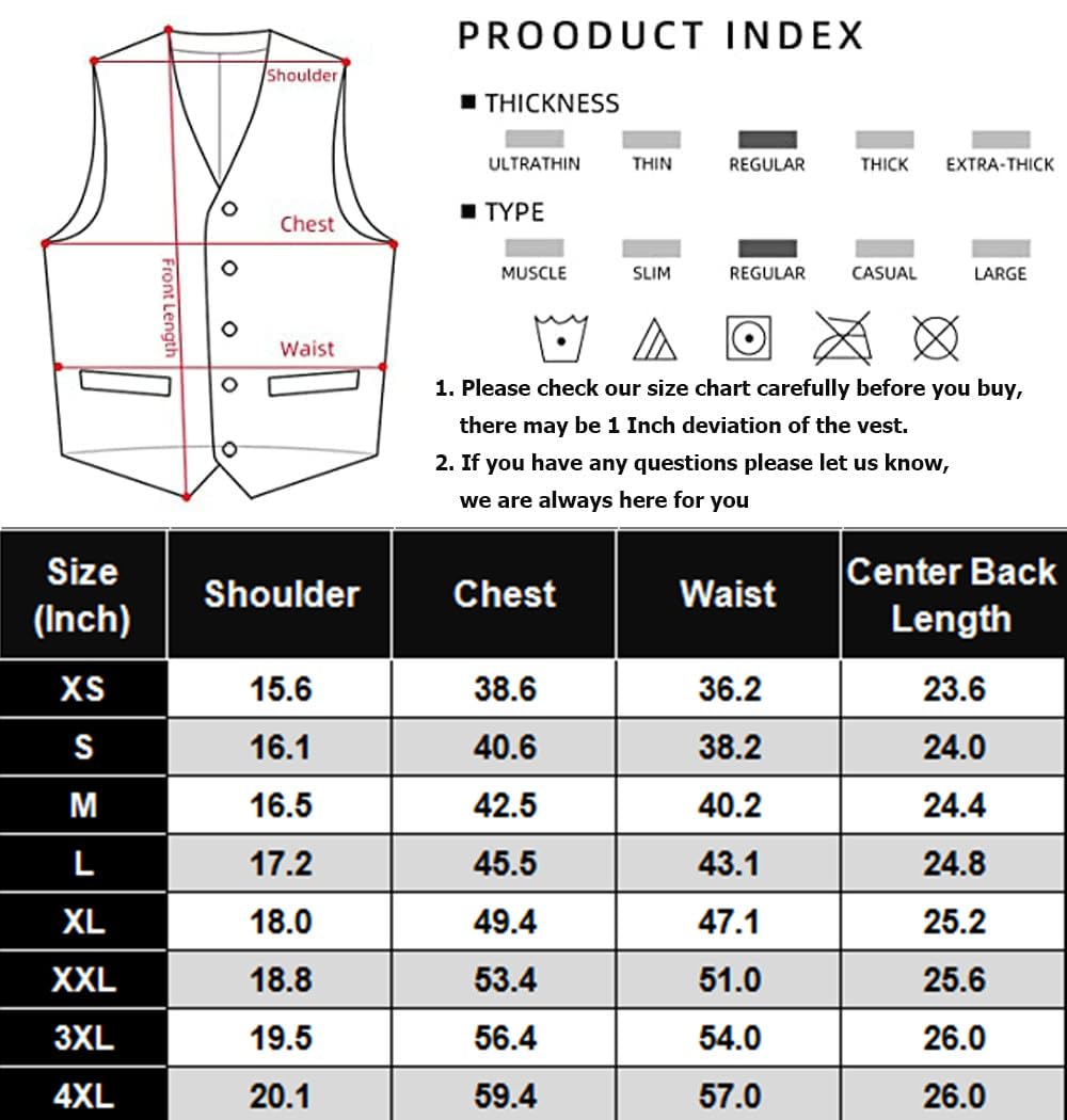 COOFANDY Men's Casual Business Suit Vest Slim Fit Formal Dress Waistcoat Vest