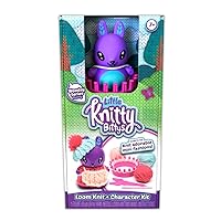 PlayMonster Little Knitty Bittys Bunny - Beginner Knitting Craft Kit - Makes 3 Mini Projects - Collect & Trade Clothes - Ages 7+