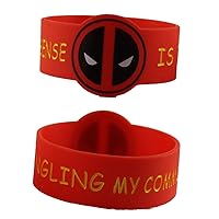 Licenses Products Marvel Extreme Deadpool Common Sense Rubber Wristband Novelty