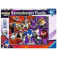 Ravensburger - Puzzle for Children - 100 XXL Pieces - Nothing can Stop Sonic/Sonic Prime - Ages 6 and Above Puzzle - Thick and Durable Cardboard - Sonic - 13383