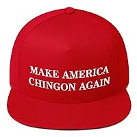 Make America Chingon Again Hat (Embroidered Flat Bill Cap) Mexican MAGA Parody