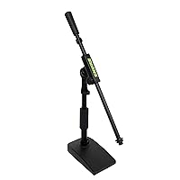 Compact, Low Profile Mic Stand with Single-Section Boom; (SH-DESKTOP2)