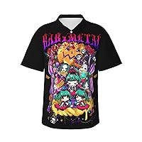 Hawaiian T Shirt Babymetal Man's Fashion Button Down Short Sleeve T-Shirts Summer Casual Tee