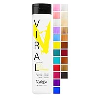 Celeb Luxury Viral Colorwash, Professional Semi-Permanent Hair Color Depositing Shampoo, Yellow 8.25 Fl Oz (Pack of 1)