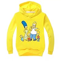 Kids' Pullover Classic Hoodie Loose Sweat Shirt,Cartoon Long Sleeve Hooded Tops for Boys Girls(2-16Y)