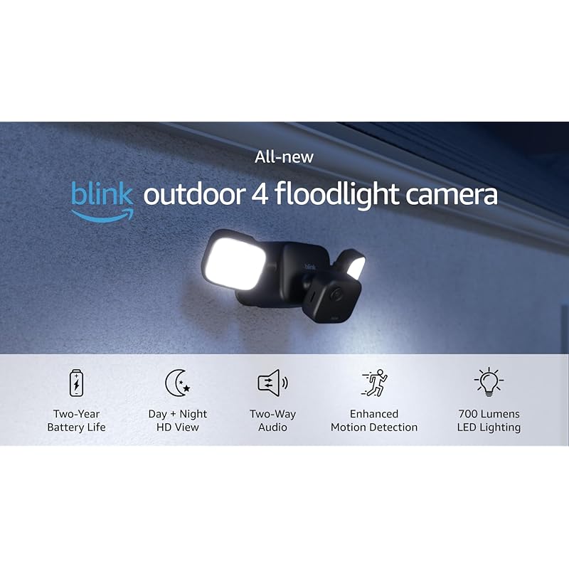 Mua All-New Blink Outdoor Floodlight Camera – Wire-free smart security  camera, 700 lumens, two-year battery life, HD live view, enhanced motion  detection, Works with Alexa- camera system trên Amazon Mỹ