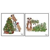 Paperproducts Design Bundle of 2 (20 ct) Dog Lover Fun Christmas Holiday Beverage Napkins, Multicolor