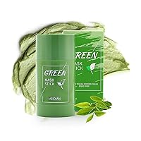 Green Tea Mask Stick,2PCS Green Tea Purifying Clay Stick Mask Blackhead Remover,Face Oil Control,Cleansing Facial Mask Stick For All Skin Types Men And Women