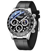 Mens Watches Automatic Date Quartz Stainless Steel Watch Chronograph Business Fashion Wrist Watches for Men