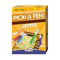 AMIGO Games Pick a Pen Crypts – Highly Innovative Roll & Write Dice Game – Score Points by Completing The Most Rows & Columns – Perfect for Family Game Night - Kids & Adults Ages 8+
