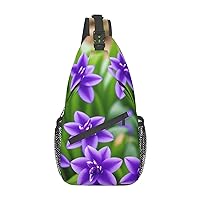 Hyacinth Flowers Cross Chest Bag Diagonally Multi Purpose Cross Body Bag Travel Hiking Backpack Men And Women One Size
