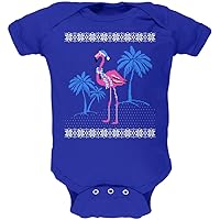 Old Glory Flamingo Winter Ugly Christmas Sweater Soft Baby One Piece