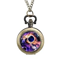 Big Bang Solar System Planet Pocket Watches for Men with Chain Digital Vintage Mechanical Pocket Watch