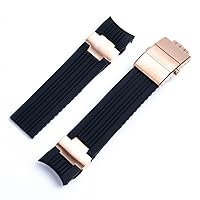22x20mm DIVER and MARINE Waterproof Soft Silicone Rubber Watchband Wrist Watch Band Belt For Ulysse Nardin Strap Folding Buckle