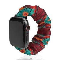 Southwestern Navajo Pattern Watch Band Compitable with Apple Watch Elastic Strap Sport Wristbands for Women Men