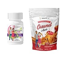 BariatricPal 30-Day Bariatric Vitamin Bundle (Multivitamin ONE 1 per Day! Iron-Free Capsule and Calcium Citrate Soft Chews 500mg with Probiotics - Caramel Apple)