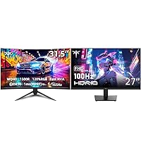 KTC 32 inch Curved Gaming Monitor, 165Hz 1ms MPRT, 2K 1440P 144Hz Monitor, 1500R HVA Display 27 inch Monitor - 1080P, 100Hz FreeSync Gaming Monitor with HDR10,VESA Mountable