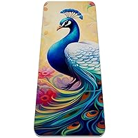 Sunflower Forest Yoga Mat with Carry Bag for Women Men,TPE Non Slip Workout Mat for Home,1/4 Inch Extra Thick Eco Friendly Fitness Exercise Mat for Yoga Pilates and Floor, 72x24in