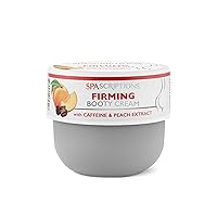 SpaScriptions Firming Warming Booty Cream, with Caffeine, Peach and Lactic Acid, 10 oz