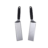 BLACKSTONE 5550 Extra Long Griddle Spatula Set of 2- Perfect Heavy-Duty Stainless Steel Premium Flat Top BBQ Grill Accessories, Non-Slip Plastic Handle, Heat Resistant, Dishwasher Safe Easy to Clean