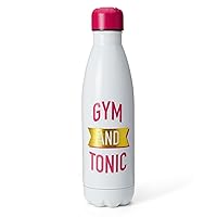Tri-Coastal Design Cute Functional 17oz Insulated Sports Metal Water Bottle, BPA-Free (Gym & Tonic)