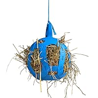 Horsemen's Pride Jolly Hay Ball Stall Toy for Horses, Blue, 8