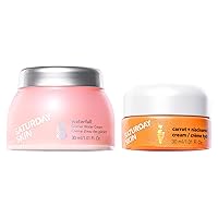 Facial Moisturizing Creams Mini Duo Waterfall Gel and Carrot Cream Hydrating Niacinamide Ceramides Peptide Anti Wrinkle Soothing