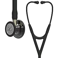 Cardiology IV Diagnostic Stethoscope, High Polish Smoke-Finish Chestpiece, Black Tube, Champagne Stem and Black Headset, 27 inch, 6204