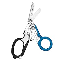 LEATHERMAN, Raptor Rescue, 6-in-1 Heavy-Duty Emergency/Trauma Shears with Carbide Glass Breaker & Strap Cutter, Made in the USA, Utility Holster Included, Blue/Black, With Utility Holster