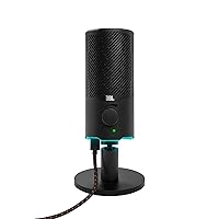 JBL Quantum Stream: Dual Pattern Premium USB Microphone for Streaming, Recording and Gaming, Black