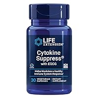 Life Extension Cytokine Suppress with EGCG - Inflammation Management Supplement - For Immune System Response - Non-GMO, Gluten-Free - 30 Vegetarian Capsules