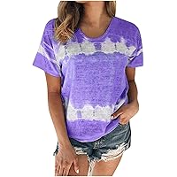 Short Sleeve Shirt Women Fashion Printed Pullover Tops Plus Size 2024 Summer Plus Size Blouse Round Neck T Shirt