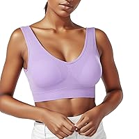 High Impact High Impact Sports Bras for Women Large Bust Push Up Athletic Solid Color Solid Removable Pads Cropped