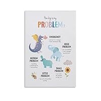 ZGOBMZ How Big Is My Problem Poster, Size Of The Problem, Anxiety Relief, Calm Down Corner, Counseling Poster, Therapy Office For Home School Office Decor Unframe 20x30inch(50x75cm)